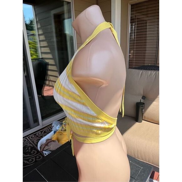 Callahan Knitwear Greta Halter in Gossamer Yellow - Picture 4 of 9